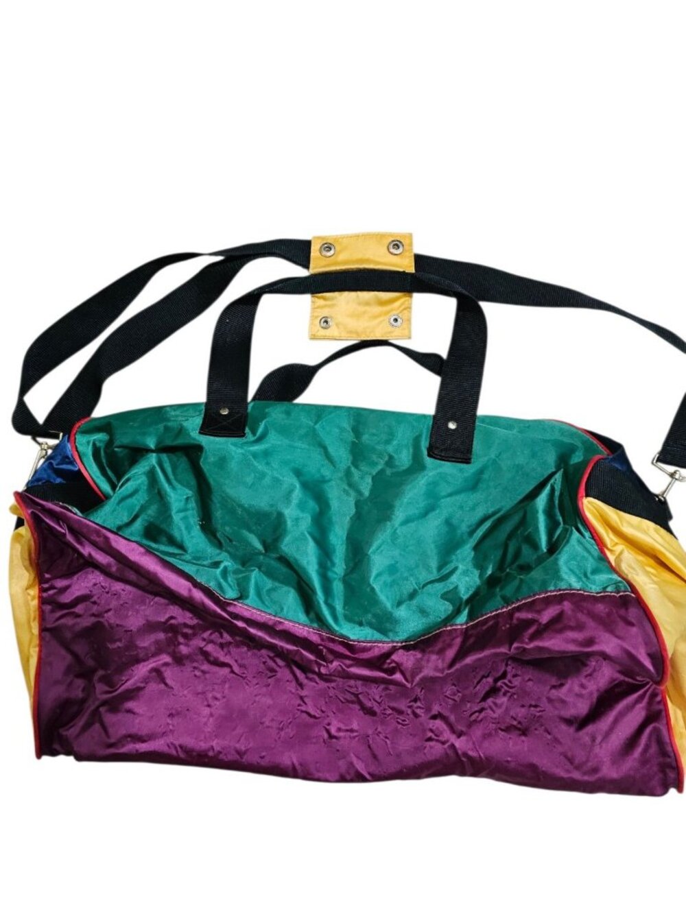 Esprit Unisex L Travel Duffle Multi Colorblock Nylon SF Rare Archival Gorpcore - Picture 3 of 7